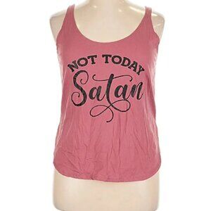 Ladies Next Level Not Today Satan Pink Tank Top Size XL